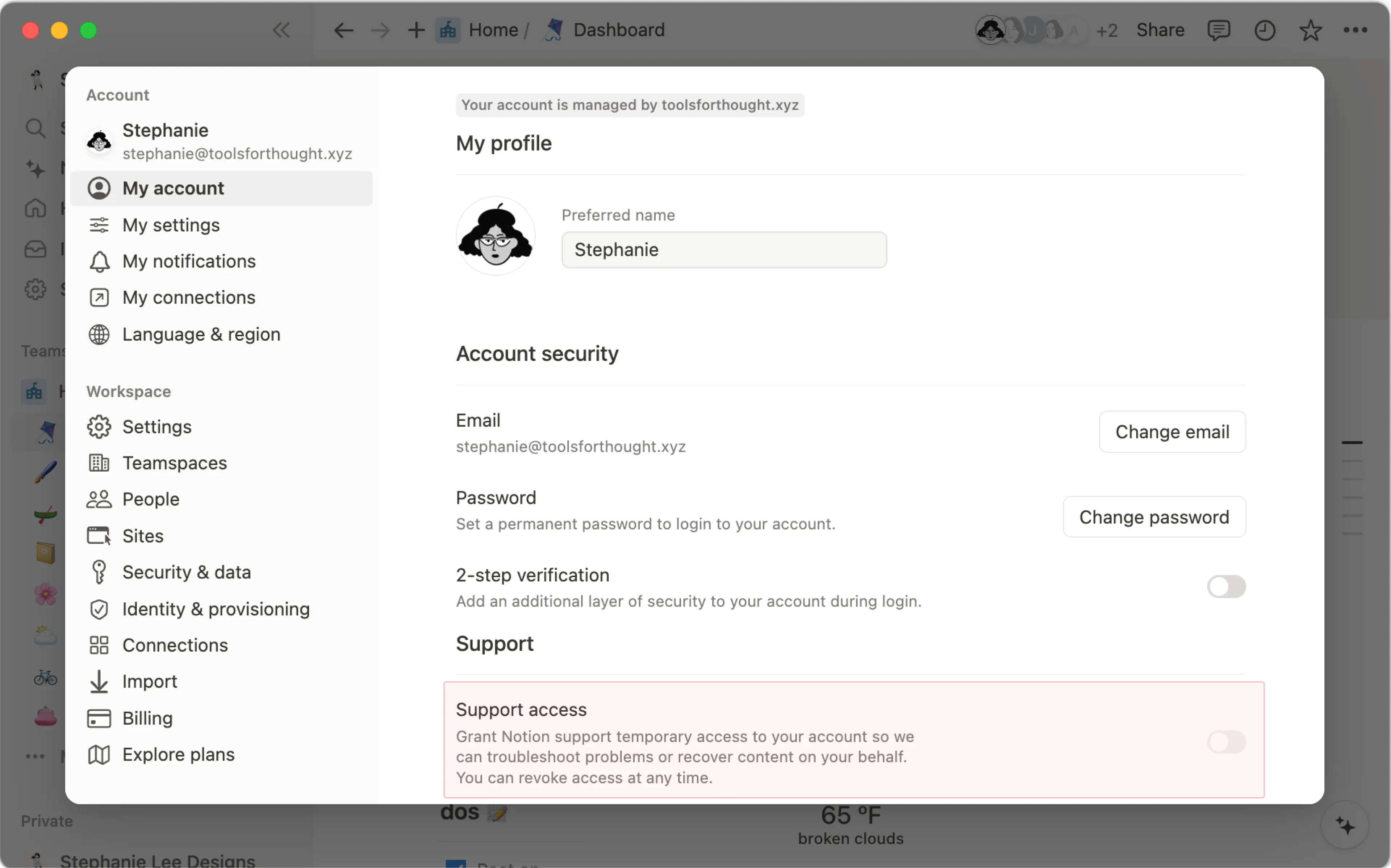 Data access consent - allow