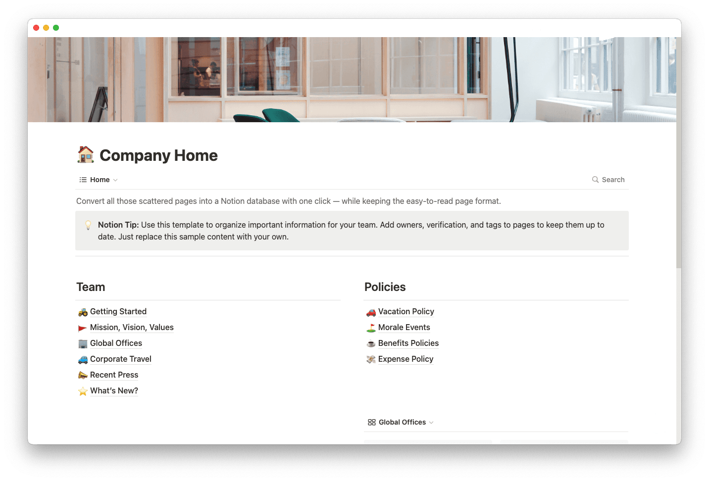 company home template thumbnail