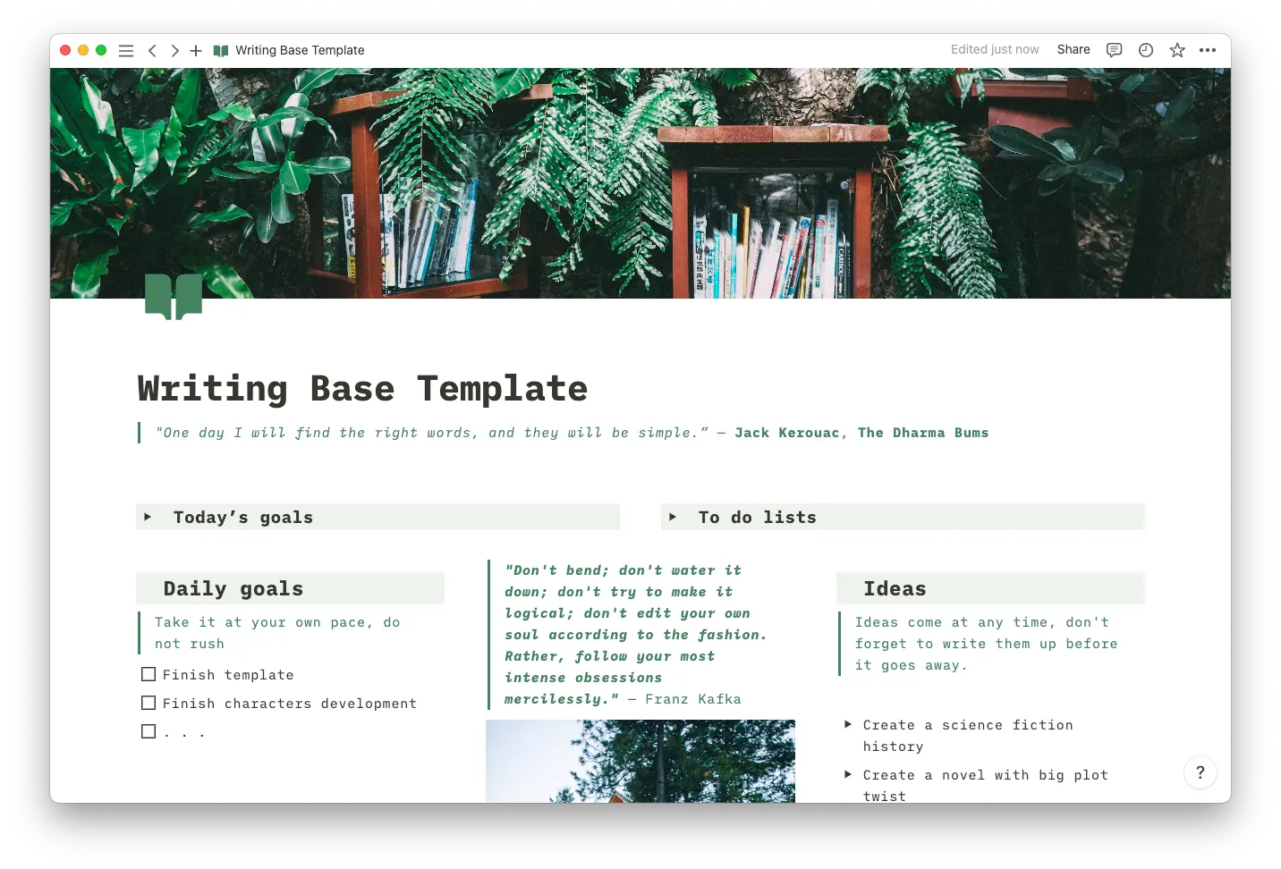 Writing base template thumbnail