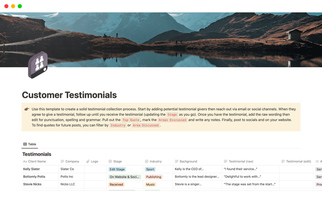 Customer Testimonials
